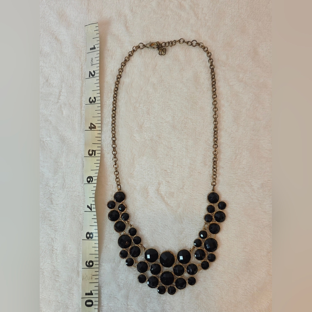 Statement Necklace Bundle Lot Rhinestone Gold Bla… - image 5